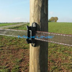 SET OF 8 INSULATORS FOR WOODEN POLES WITH RUBBER INSERT