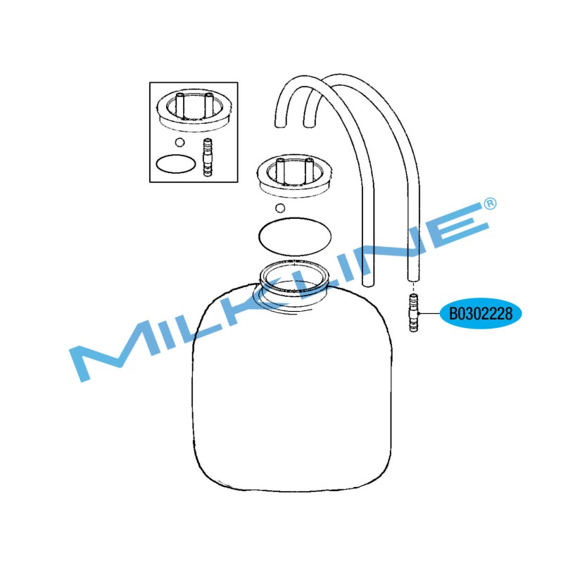 ADAPTER FOR QUARTER MILKER TED