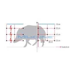 RETE DI DIFESA X CINGHIALI 73CM 1P 50MT