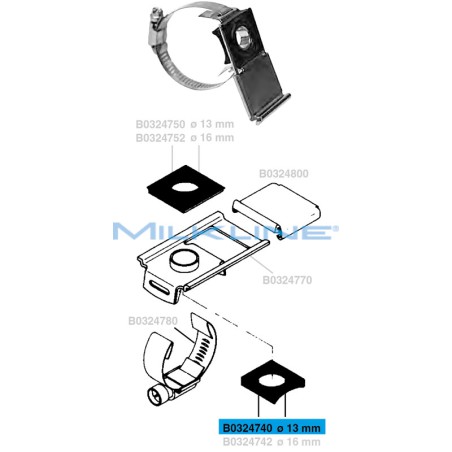 PIPE SIDE GASKET MILK COCK SH/I F13