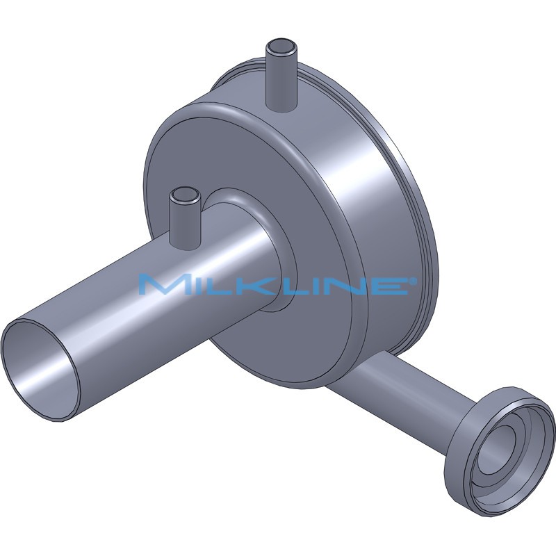 S/S RIGTH BODY FOR MILK PUMP ML KW1,5 WASH PIPE