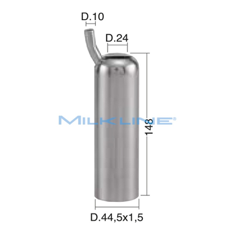 CANNELLO INOX TIPO DELAVAL/MIELE D.24