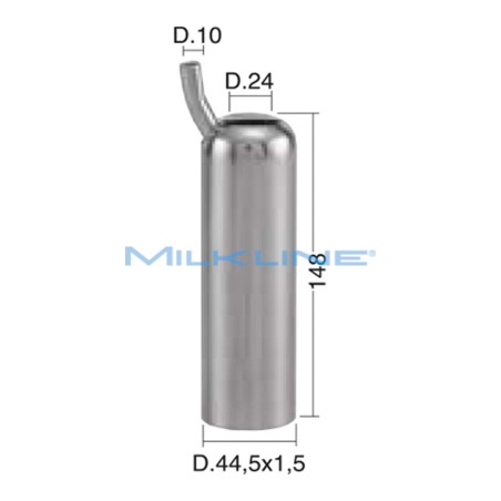 CANNELLO INOX TIPO DELAVAL/MIELE D.24