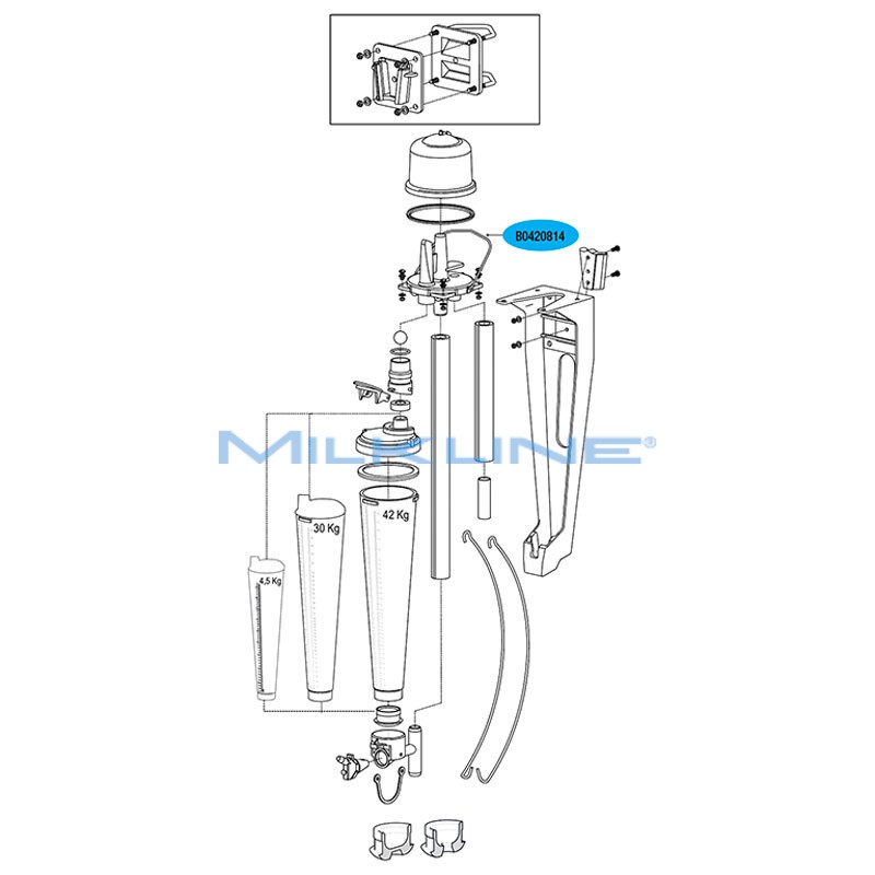SPRING FOR MILK METER BOWL WK