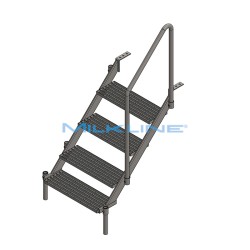 S/S STAIRS CM.60 - 4 STEPS WITH HANDRAIL