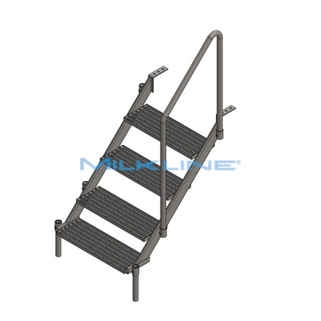 S/S STAIRS CM.60 - 4 STEPS WITH HANDRAIL