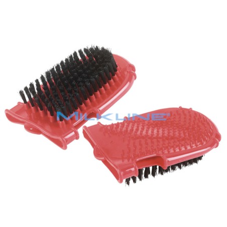 SCRUB MITT, DUAL SIDED, BRISTLE AND RUBBER PIN
