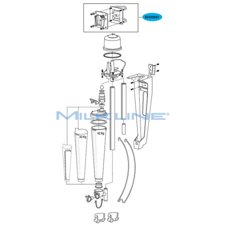 PLASTIC MOUNTING BRACKET ADAPT FOR MILK METER WK